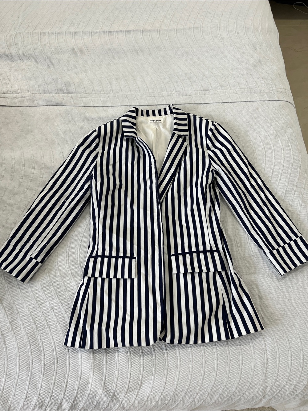 superdown Navy and White Striped Blazer